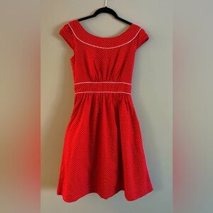 ModCloth Red and White Polka Dot Dress Size Small